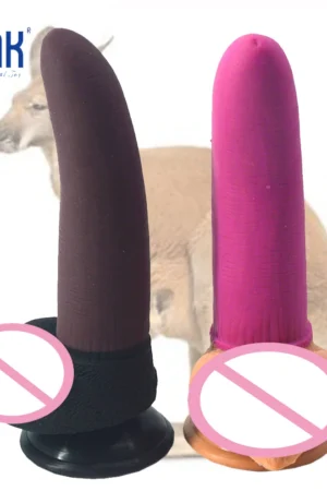 FAAK 2018 newest silicone animal dildo kangaroo penis deer dick pink brown suction cock sex toys for women adult sex products