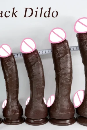 Realistic Long dildo Black Anal Plug with Suction Cup Big Penis Butt Plug Long Dick Sex Toys for Women men Phallus Anal Dilator