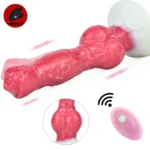 NNSX Silicone Dildo With Dog Knot Wireless Control Vibrator Clit Massage Female Masturbator Penis Sex Toys for Women Men Adults