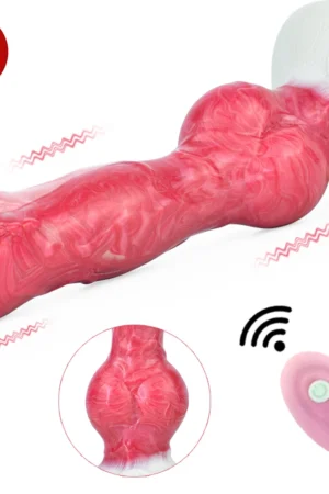 NNSX Silicone Dildo With Dog Knot Wireless Control Vibrator Clit Massage Female Masturbator Penis Sex Toys for Women Men Adults