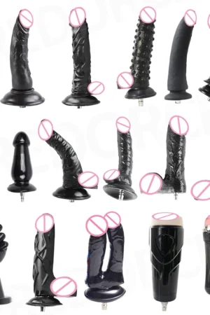 Fredorch Sex Machine Attachments big black dildosOrgasm G-spot stimulation, silicone dildo for vac-u-lock love Machines
