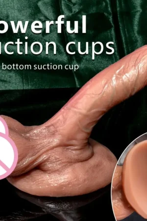 XXL Soft Skin Feel Realistic Dildo Adult Toys Women Big Suction Cup Soft Double Silicone Masturbators Penis
