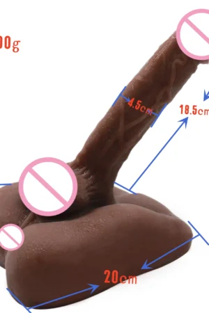 VaHppy Phallus Large18.5*4.5cm 1.7kg Dildos Artificial Penis With Anus Sex Toys For Gay Girl Women Masturbator Base Free Hand