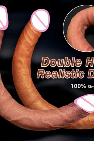 40cm flesh Double Head Dildo Long Realistic Dildo Double Ended Dildo Flexible Penis for Women Masturbator Sex Toys for Lesbian