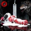 NNSX Ejaculation Dildo with Strong Sucker Wolf/Dog Anal Plug Silicone Adult Sex Toy Anal Dilator G-spot Massage Masturbation