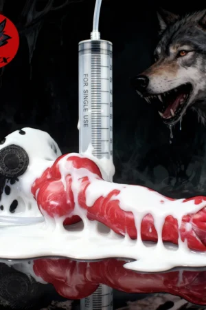 NNSX Ejaculation Dildo with Strong Sucker Wolf/Dog Anal Plug Silicone Adult Sex Toy Anal Dilator G-spot Massage Masturbation