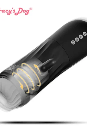 Tracy's Dog Automatic Male Masturbator Adult Sex Toys 3 Twisting 5 Thrusting Vibration Modes Hands-Free Heating Male Vibrating
