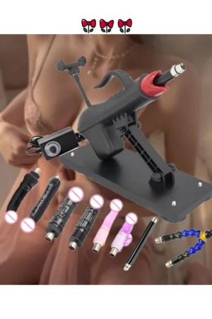 DTSUDU Wired Sex Machine Speed Adjustable with Dildo Attachments for Adult Masturbation Automatic Telescopic Machine