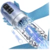 LCD Automatic Sucking Male Masturbator Penis Pump Water SPA Real Pocket Pussy Stroker Thrusting Rotating Licking Sex Toy for Men