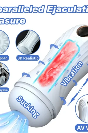Automatic Male Masturbation Cup Fully Waterproof With Rotating & Vacuum Suction Modes Real Vagina Adult Sex Toys For Men