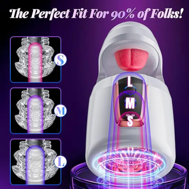 2025 Tongue Licking Male Masturbator 10 Thrusting Blowjob Sex Machine Stroker for Training Stimulation Sex Toys for Men Pleasure - Image 5