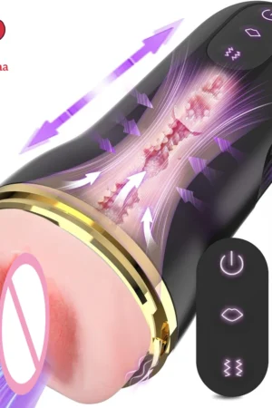 Electric Masturbator Cup Sex Toy for Men 5 Suction Pocket Pussy Masturbators with 3D Realistic Vagina Pussy Male Penis Blowjob