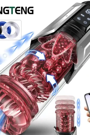 Telescopic Rotation Masturbator Cup Sucking Penis Pump Pocket Pussy Blowjob Sex Toys Stroker Piston Automatic Mastubator for Men