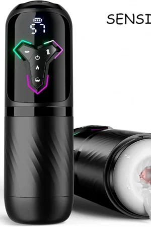 5 IN 1 Automatic Telescopic Male Masturbator Penis Pump Heated Sucking Vibrating Sex Machines With LCD Display Sex Toys for Men