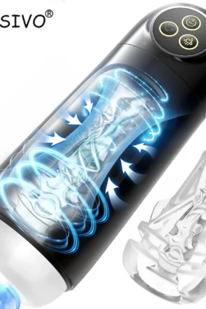 Automatic Male Masturbator 10 Sucking Vibrating Modes Mastubator Cup with 3D Realistic Textured Pocket Pussy Sex Toys for Men 18