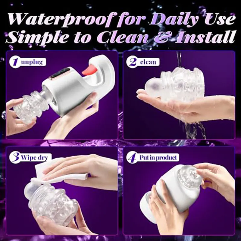 2025 Tongue Licking Male Masturbator 10 Thrusting Blowjob Sex Machine Stroker for Training Stimulation Sex Toys for Men Pleasure - Image 6