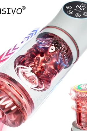 Automatic Rotating Sucking Male Masturbator Penis Pump Thrusting Licking Sex Machine Stroker Pocket Pussy Adult Sex Toys for Men