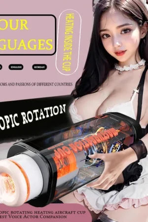 Male Masturbation Cup Telescopic Rotation Heated Female Voice Blowjob Sex Machines Toy Adult Goods for Men Vagina Masturbation